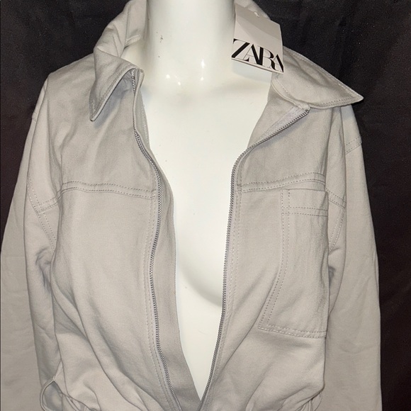 Zara Light Gray Jumpsuit - Picture 2 of 7